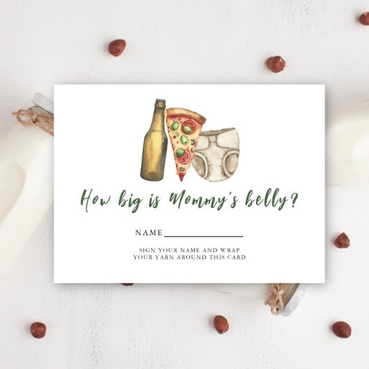 Pizza, Brews and Diapers Wie groß ist der Bauch de Begleitkarte