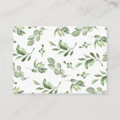 Pizza & Brews Baby Shower Book Request Greenery Begleitkarte (Rückseite)