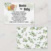 Pizza & Brews Baby Shower Book Request Greenery Begleitkarte (Vorne/Hinten)