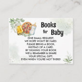 Pizza & Brews Baby Shower Book Request Greenery Begleitkarte (Vorderseite)