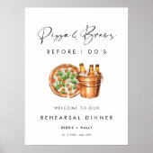 Pizza & Brews bevor ich Probe essen Poster (Vorne)