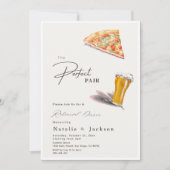 Pizza & Brews Das perfekte Pair Probe Dinner Einladung (Vorderseite)