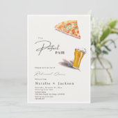 Pizza & Brews Das perfekte Pair Probe Dinner Einladung (Stehend Vorderseite)