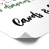 Pizza, Brews & Diapers Karten und Geschenke Babydu Poster (Ecke)