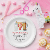 Pizza Brews und Diapers auch! Babyparty Pappteller (Party)