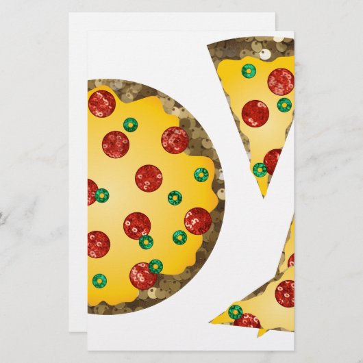 Pizza Briefpapier (Vorne/Hinten)