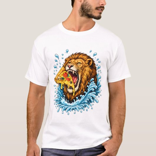 Pizza Brüllen T-Shirt (Vorderseite)