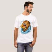 Pizza Brüllen T-Shirt (Vorne ganz)