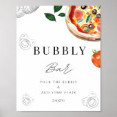 Pizza Bubbly Bar Tabletop Schild Plakat (Vorne)