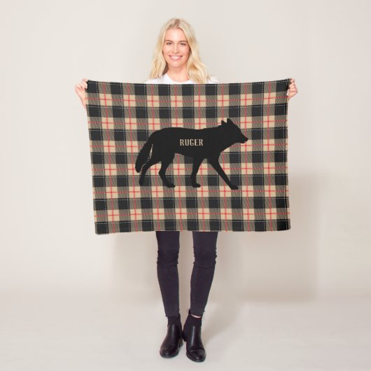 Pizza Buffalo Kariert Wild Coyote Dog anpassen Fleecedecke (Beispiel)