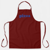 Pizza burgundy maroon blau moderne Typografie lust Schürze (Vorderseite)