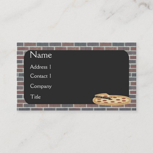 Pizza Business Card Visitenkarte (Vorderseite)