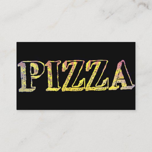 Pizza Business Card Visitenkarte (Rückseite)