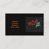 Pizza Business Card Visitenkarte (Rückseite)