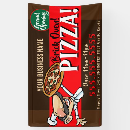 Pizza Business Customizable Promo Banner (Vertikal)