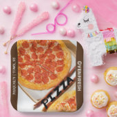 Pizza Business White Brown Pappteller (Party)