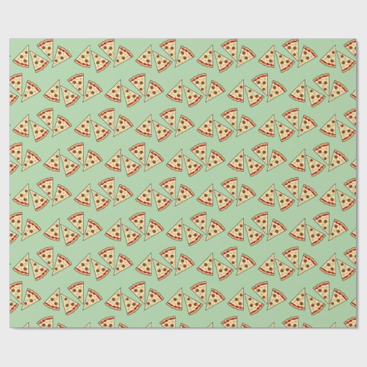 Pizza by Slice Design Wrapping Paper Geschenkpapier (Flach)
