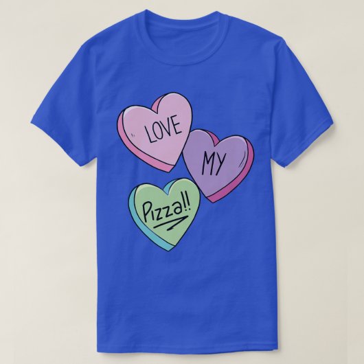 Pizza Candy Heart Funny Men Sweet Candy T-Shirt (Design vorne)