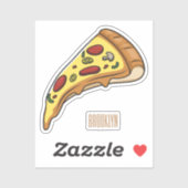 Pizza Cartoon Illustration Aufkleber (Blatt)