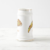 Pizza Cartoon Illustration Bierglas (Mittel)