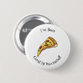 Pizza Cartoon Illustration Button (Vorne & Hinten)