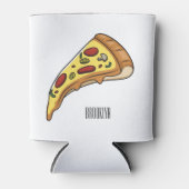 Pizza Cartoon Illustration Dosenkühler (Vorderseite)