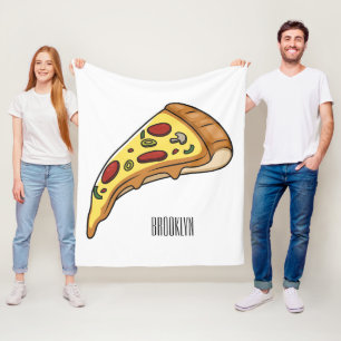 Pizza Cartoon Illustration Fleecedecke
