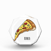 Pizza Cartoon Illustration Fotoblock (Vorderseite)