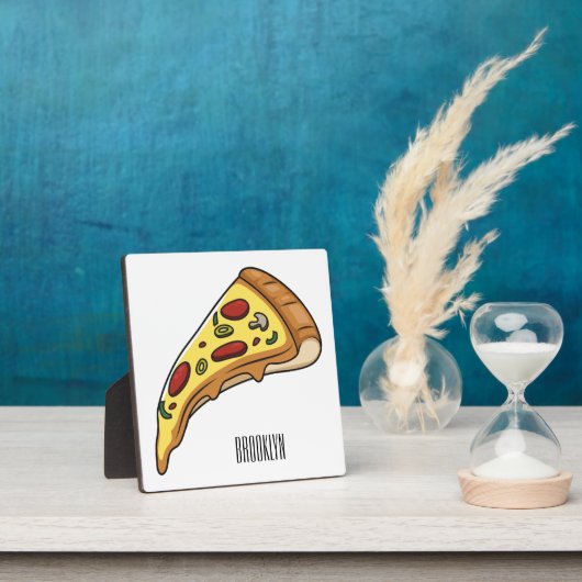 Pizza Cartoon Illustration Fotoplatte (InSitu)