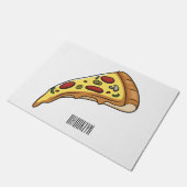 Pizza Cartoon Illustration Fußmatte (Schrägansicht)