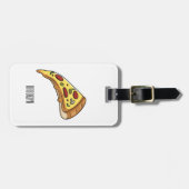 Pizza Cartoon Illustration Gepäckanhänger (Vorderseite horizontal)