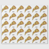 Pizza Cartoon Illustration Geschenkpapier (Flach)