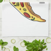 Pizza Cartoon Illustration Geschirrtuch (Gefaltet)