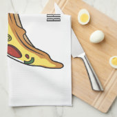 Pizza Cartoon Illustration Geschirrtuch (Viertel Falte)
