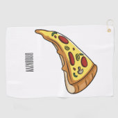 Pizza Cartoon Illustration Golfhandtuch (Horizontal)