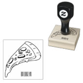 Pizza Cartoon Illustration Gummistempel (Stempel)