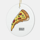 Pizza Cartoon Illustration Keramik Ornament (Links)