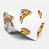 Pizza Cartoon Illustration Krawatte (Gerollt)