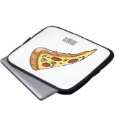 Pizza Cartoon Illustration Laptopschutzhülle (Vorne Knopf)