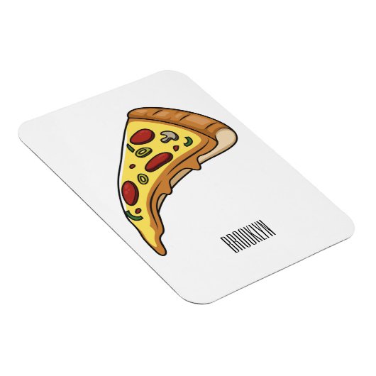 Pizza Cartoon Illustration Magnet (Rechte Seite)