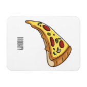 Pizza Cartoon Illustration Magnet (Horizontal)