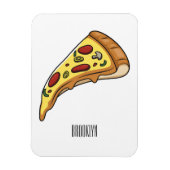 Pizza Cartoon Illustration Magnet (Vertikal)