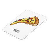 Pizza Cartoon Illustration Magnet (Linke Seite)