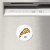 Pizza Cartoon Illustration Magnet (In Situ (Geschirrspüler))
