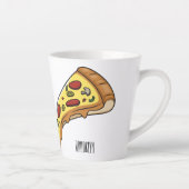 Pizza Cartoon Illustration Milchtasse (Rechts)