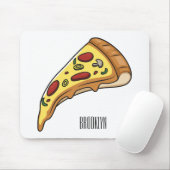 Pizza Cartoon Illustration Mousepad (Mit Mouse)