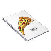 Pizza Cartoon Illustration Notizblock (Rechte Seite)