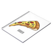 Pizza Cartoon Illustration Notizblock (Linke Seite)