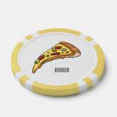 Pizza Cartoon Illustration Pokerchips (Einzeln)