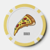 Pizza Cartoon Illustration Pokerchips (Rückseite)